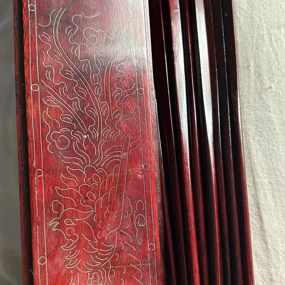 Elegant , VINTAGE 8pc Oriental chopsticks. - Picture 8 of 8